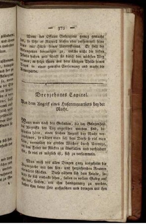 Dreyzehntes Capitel. Von dem Angriff eines Husarenquartiers bey der Nacht