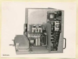 10-kW-Fernsehsender Nr. 507, Schrank B6 Einschub Oszillograph Seite links, Foto 1954