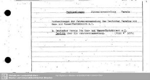 Verhandlungen Jahresversammlung Verein