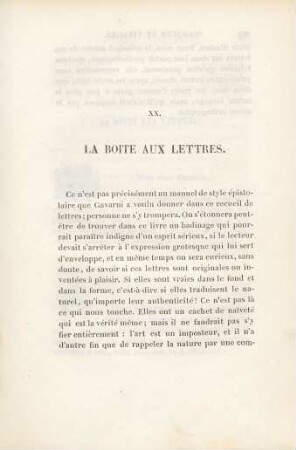 XX. La Boite aux lettres