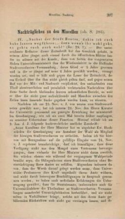 397-400 Nachträgliches zu den Miscellen