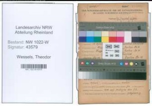 Entnazifizierung Theodor Wessels , geb. 13.04.1892 ()