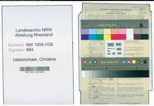 Entnazifizierung Christine Ueberschaer , geb. 24.07.1893 (Postbeamtin)