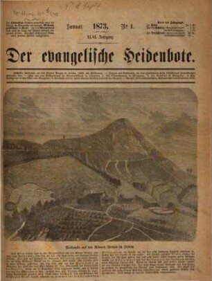 Der Evangelische Heidenbote : Monatsblatt der Evangelischen Missionsgesellschaft in Basel. 46. 1873, Nr. 1 - 10