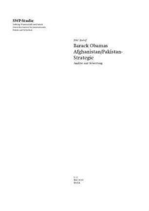 Barack Obamas Afghanistan/Pakistan-Strategie : Analyse und Bewertung