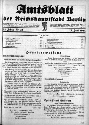 1941,24: Nr. 24, 15. Juni 1941