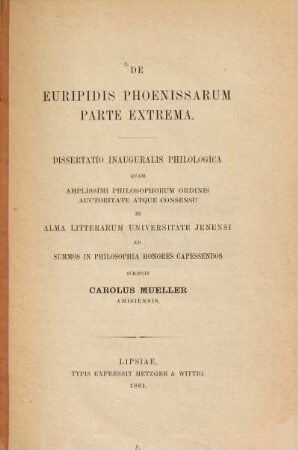 De Euripidis Phoenissarum parte extrema