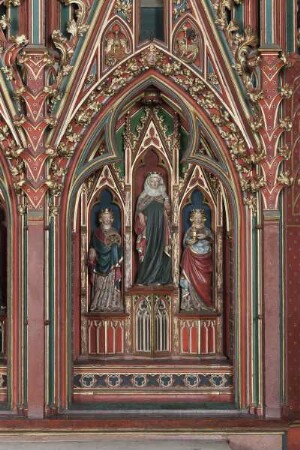Rechte Altarnische: Die Heiligen Katharina, Elisabeth und Magdalena