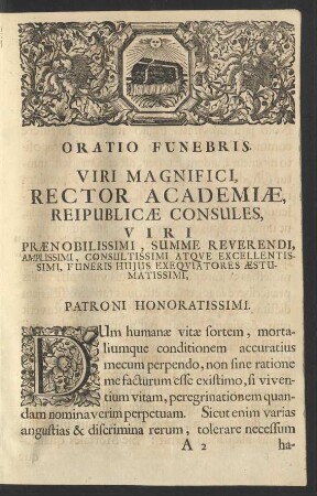 Oratio Funebris.