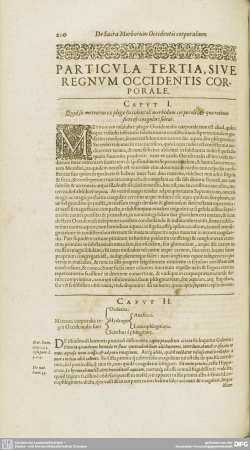 PARTICULA TERTIA, SIVE REGNUM OCCIDENTIS CORPORALE.