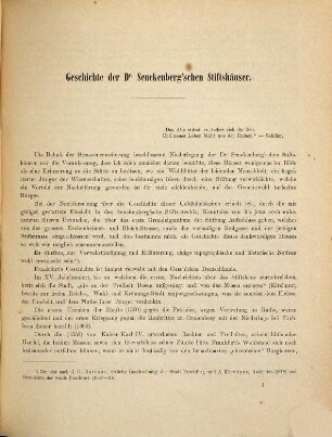 Geschichte der Dr. Senckenberg'schen Stiftshäuser