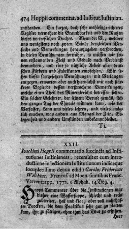 Commentatio succincta ad Institutiones Iustinianaeas.