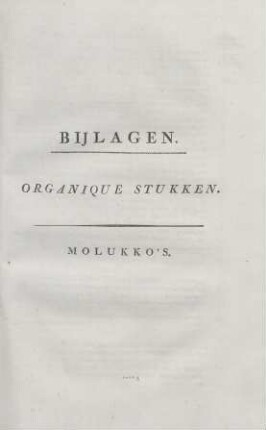 Organique stukken. Molukko's