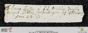 Eingelegter Zettel (Bücherquittung)