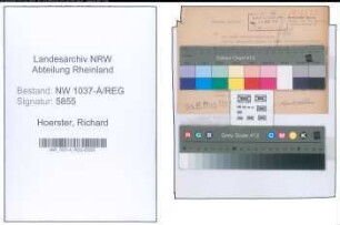 Entnazifizierung Richard Hoerster , geb. 13.01.1909 ()