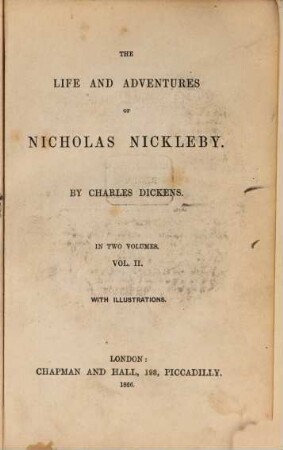 Works of Charles Dickens. 4, The life and adventures of Nicholas Nickleby ; 2