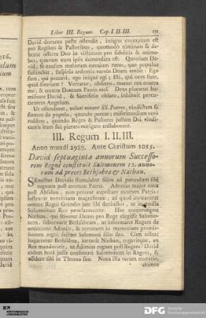 Liber III. Regum.