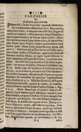 5-6, Paraenesis Ad Lectorem peccatorem.