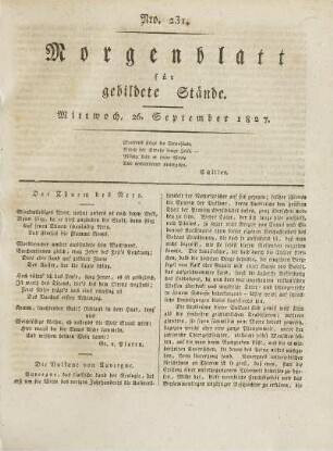 1827: Nro. 231 - Nro. 234