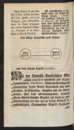 Und dann dagegen folgende Reversales: