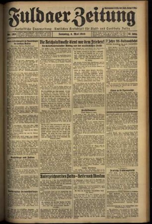 Ausgabe vom Samstag, den 04. Mai 1935.