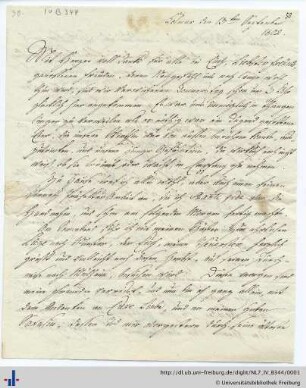 Nachlass J. G. Jacobi (NL 7/IV B 344) : Briefwechsel Pfeffel - Jacobi