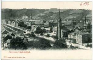 Meißen. Triebischtal, Kathol. Kirche und Gasanstalt