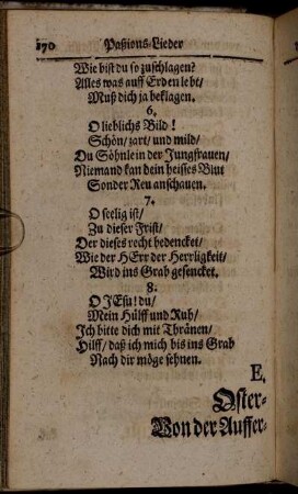 E. Oster-Lieder Von der Aufferstehung Christi.