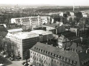 Dresden-Neustadt. Blick vom Turm der Dreikönigskirche über die Königstraße nach West-Südwesten