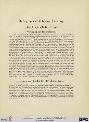 I. Wesen und Werden der altchristlichen Kunst