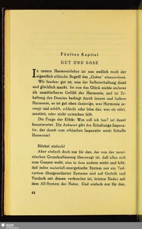 Fünftes Kapitel: Gut Und Böse