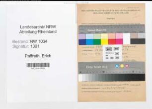 Entnazifizierung Erich Paffrath , geb. 02.10.1898 (Oberst)