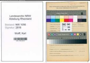 Entnazifizierung Karl Wolff , geb. 04.01.1900 (Lehrer)