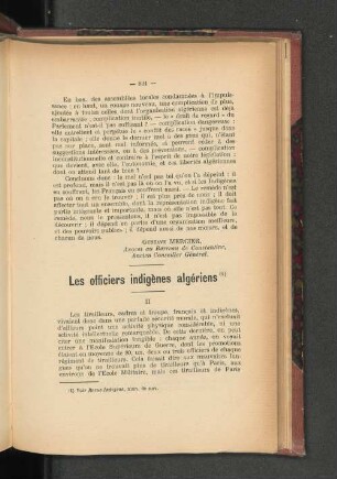 Les officiers indigènes algériens.