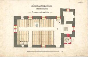 Dolmetsch, Heinrich; Oberfischach; Ev. Pfarrkirche, Restaurierung - Grundriss EG