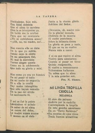 Mi linda Tropilla Criolla : Milonga