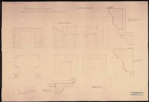 Schloss Posen, Posen Umbau: Ansichten, Grundrisse, Schnitte und Details Raum EG 1:20, 1:1