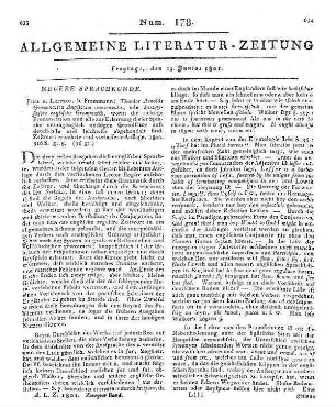 Arnold, T.: Grammatica Anglicana concentrata, oder kurzgefaßte englische Grammatik. 10. Aufl. Leipzig, Jena: Frommann 1800