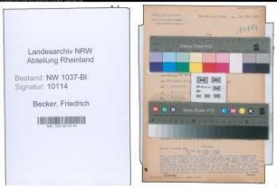 Entnazifizierung Friedrich Becker , geb. 13.07.1908 (Angestellter)