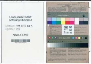 Entnazifizierung Ernst Neulen , geb. 23.07.1895 (Landwirt)