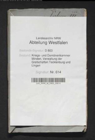Erteilung der Ehenottuln oder Kontrakte in der Grafschaft Lingen