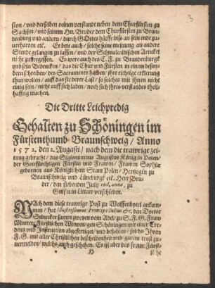 Die Dritte Leichpredig