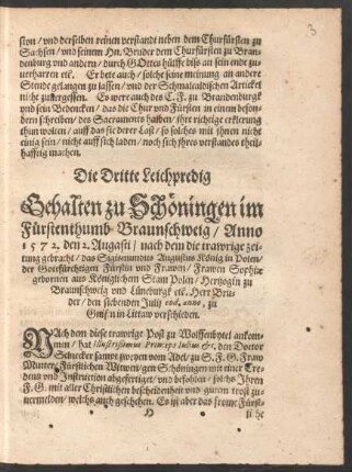 Die Dritte Leichpredig