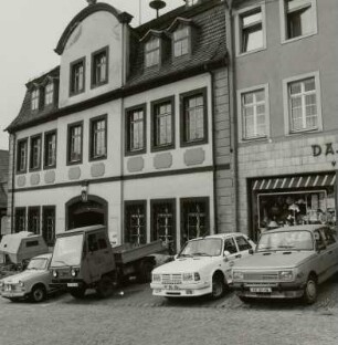 Hohenstein-Ernstthal, Stadthaus : Hohenstein-Ernstthal. Stadthaus, Altmarkt 30. Straßenansicht
