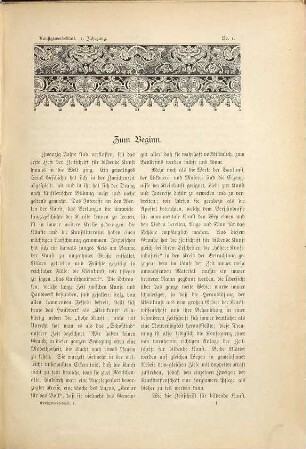 Kunstgewerbeblatt : Vereinsorgan der Kunstgewerbevereine Berlin, Dresden, Düsseldorf, Elberfeld, Frankfurt a. M., Hamburg, Hannover, Karlsruhe I. B., Königsberg i. Preussen, Leipzig, Magdeburg, Pforzheim und Stuttgart. 1. 1885