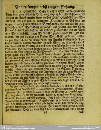 Anmerckungen nebst einigem Anhang