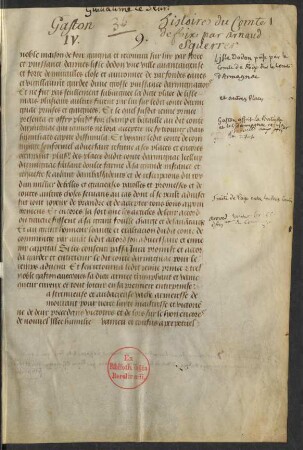 Histoire de Gaston IV. comte de Foix