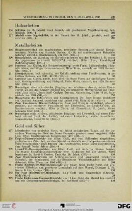 Metallarbeiten (Nr. 228-236)