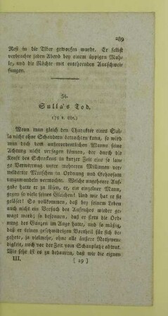 54. Sulla's Tod