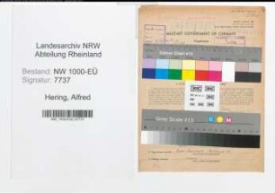 Entnazifizierung Alfred Hering, geb. 19.12.1902 (Reichsbahnrat)